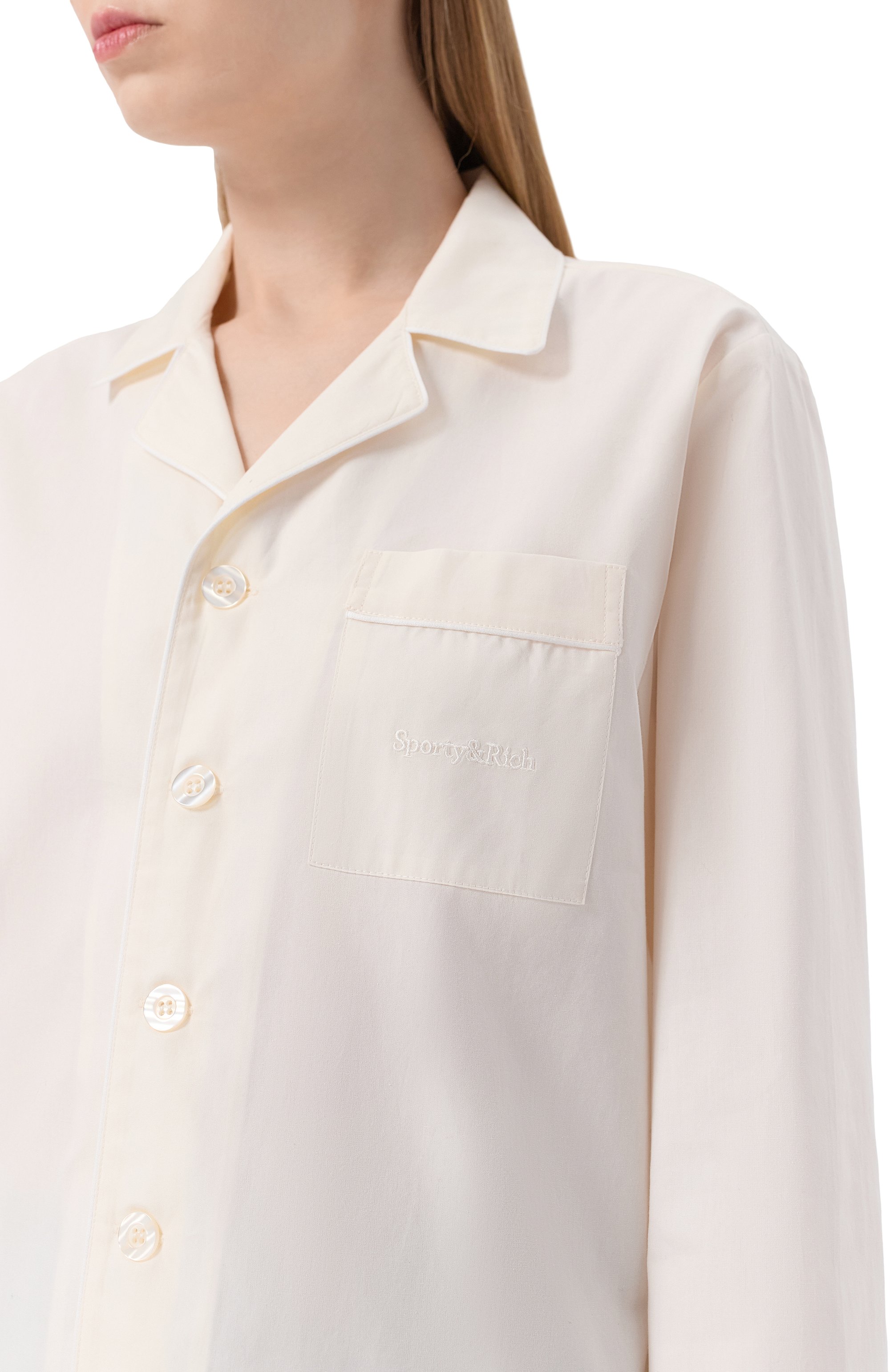 Хлопковая рубашка SPORTY AND RICH, арт. PJ1013CA, фото 5