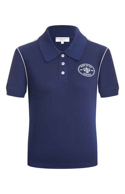 Хлопковое поло Sporty & Rich x Hotel Eden Roc Sporty and Rich T005760666BL107 Синий T005760666BL107