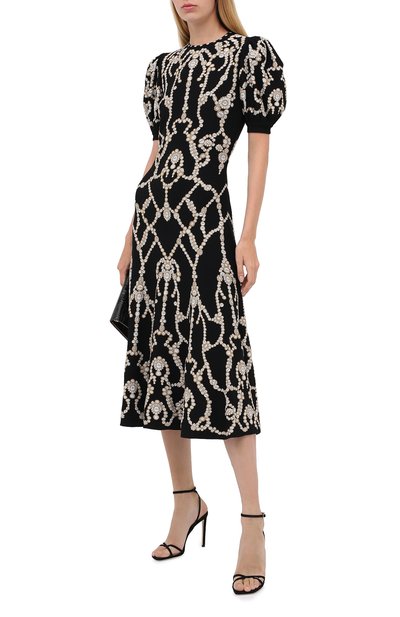 Платье из вискозы и шелка ALEXANDER MCQUEEN, арт. 633660/Q1AP2, фото 2