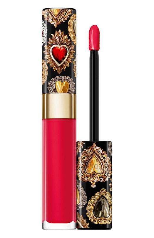 фото Сияющий лак для губ shinissimo, оттенок 260 pop lady (5ml) dolce & gabbana