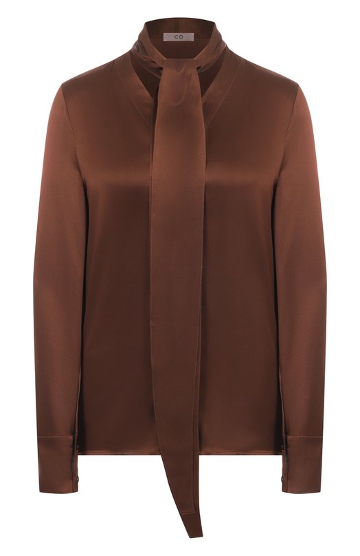 Атласная блузка Co 1284NLSC-F25 Коричневый 1284NLSC-F25