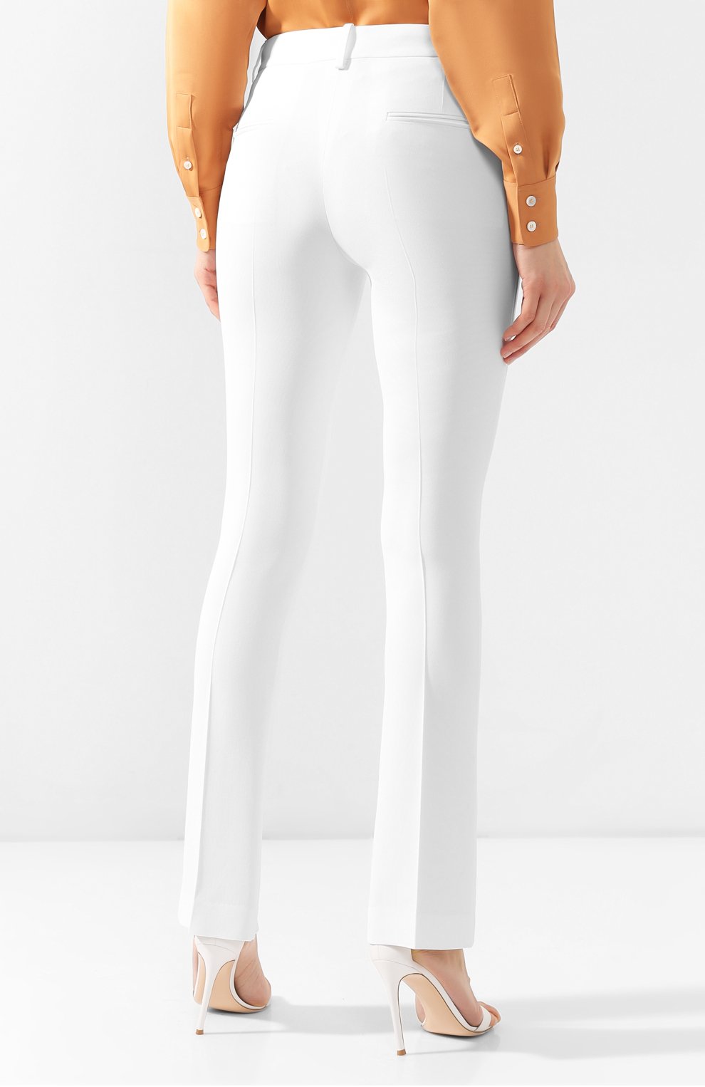 Брюки с разрезами VICTORIA BECKHAM, арт. TR SLM 2809 MSS19 FLUID CADY, фото 4