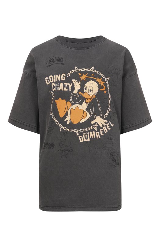 Хлопковая футболка DOMREBEL CRAY/T-SHIRT Серый CRAY/T-SHIRT