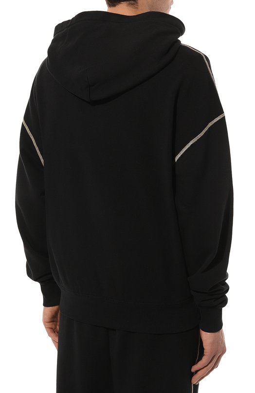 Хлопковое худи Dolce & Gabbana G9AJAT/G7NQC Чёрный  G9AJAT/G7NQC Фото 4