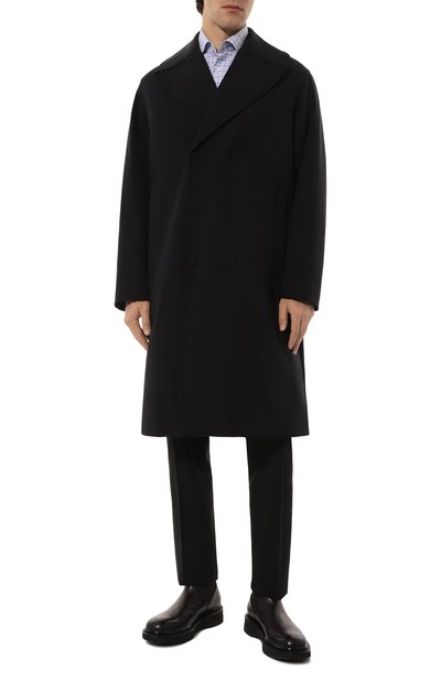 Утепленное пальто EMPORIO ARMANI темно-синего цвета по цене 69950 руб., арт. 6D1L61/1NUBZ, фото 3 Утепленное пальто EMPORIO ARMANI, арт. 6D1L61/1NUBZ, фото 3