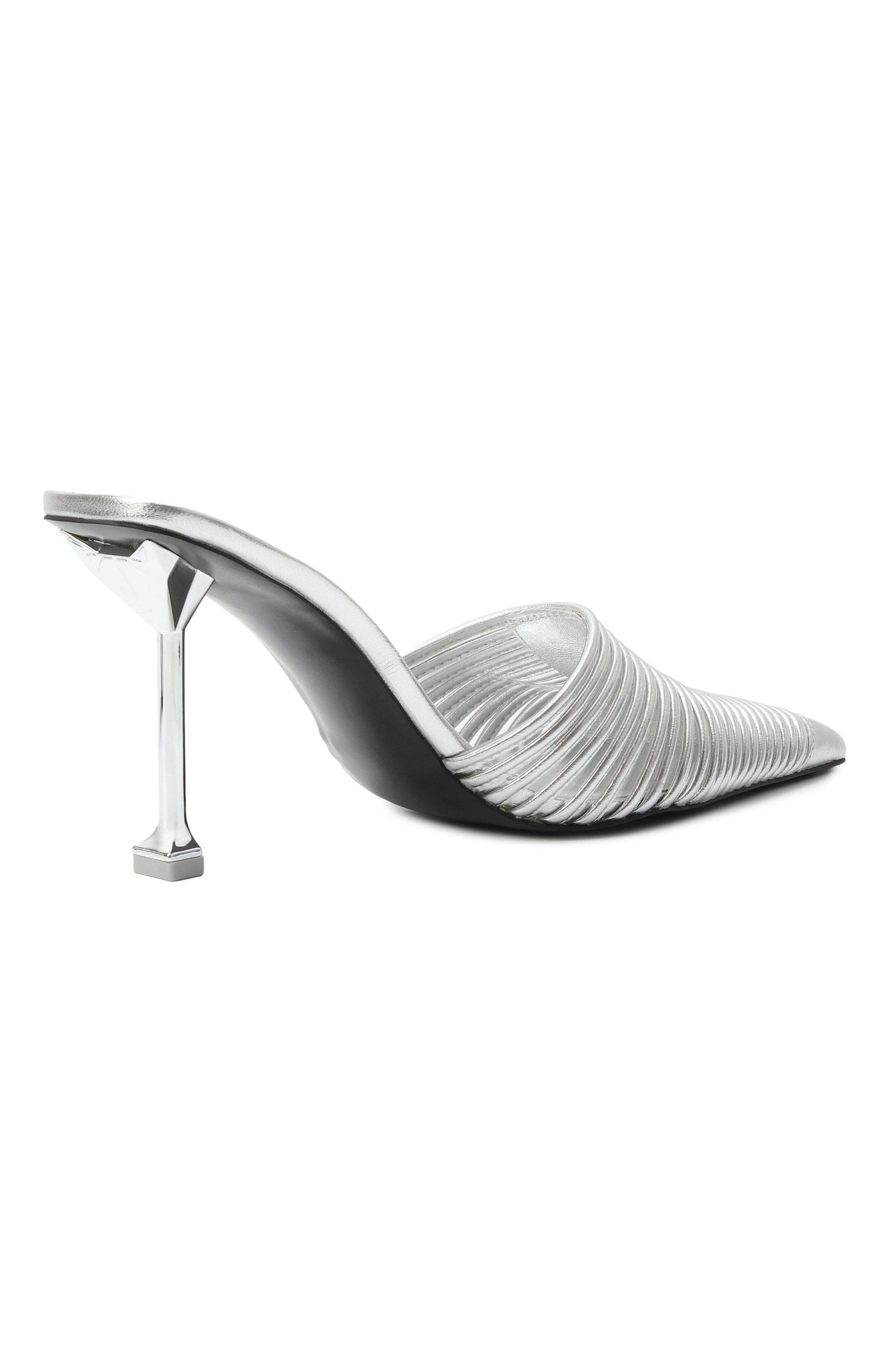 Кожаные мюли chromed NAKED WOLFE, арт. CHR0MED/LEATHER, фото 5