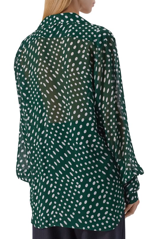 Блузка из вискозы Dries Van Noten 010769-2252-605 Зелёный  010769-2252-605 Фото 4