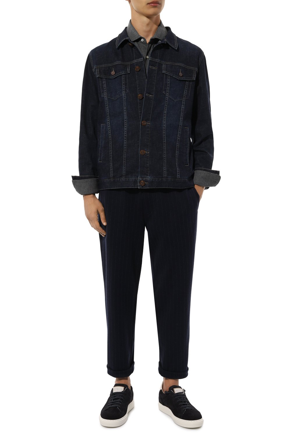 Брюки из хлопка и кашемира BRUNELLO CUCINELLI, арт. MM833B2336, фото 2