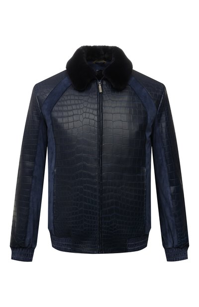 Мужской бомбер из кожи крокодила ZILLI, арт. MAW-KHAN0-A0101/1001/CP0R