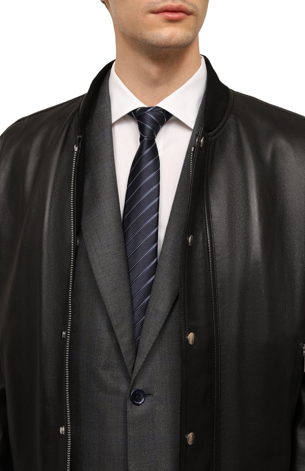Галстук из шелка и хлопка GIORGIO ARMANI, арт. 360054/3F940, фото 2