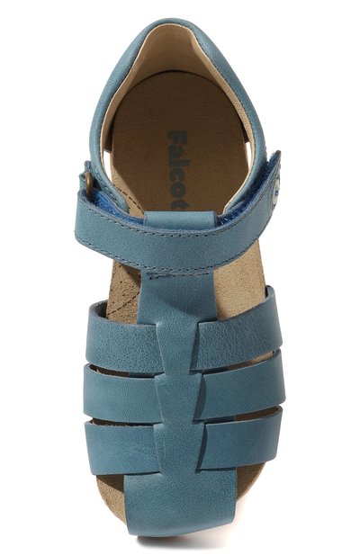 Кожаные сандалии FALCOTTO голубого цвета по цене 8370 руб., арт. 1500736/01/26, фото 4 Кожаные сандалии FALCOTTO, арт. 1500736/01/26, фото 4