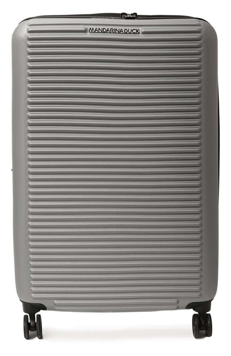 Женский чемодан tank case medium MANDARINA DUCK серебряного цвета, арт. FSV23-002 | Фото 1 (Материал: Пластик; Размер: medium)