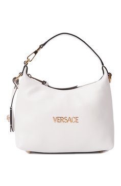 Женская сумка versace tag VERSACE белого цвета, арт. 1018302/1A13171 | Фото 1 (Материал: Натуральная кожа; Размер: small; Материал сплава: Проставлено; Ремень/цепочка: На ремешке; Драгоценные камни: Проставлено)
