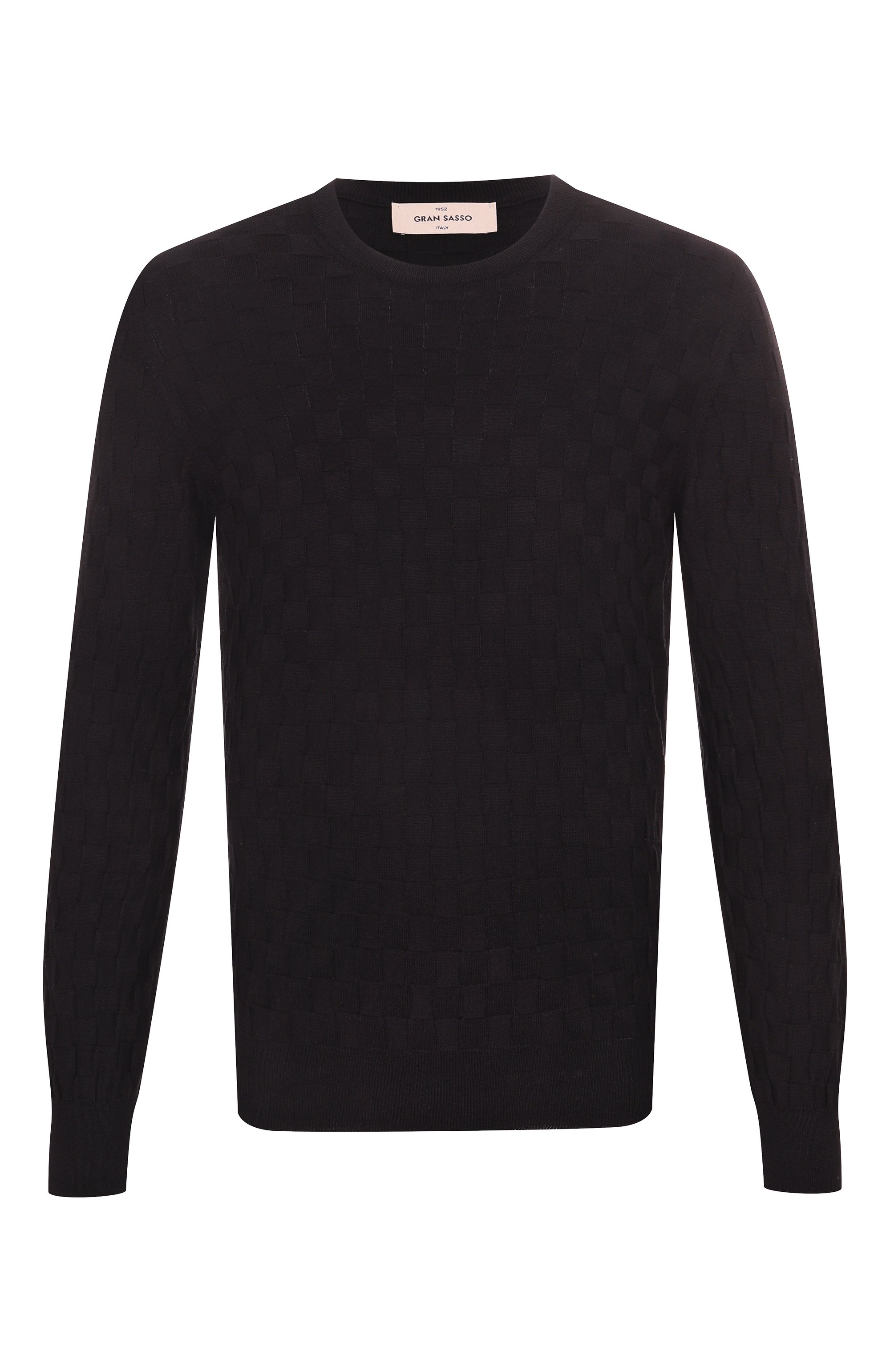 Хлопковый джемпер GRAN SASSO черного цвета по цене 25350 руб., арт. 57109/18040, фото 1 Хлопковый джемпер GRAN SASSO, арт. 57109/18040, фото 1