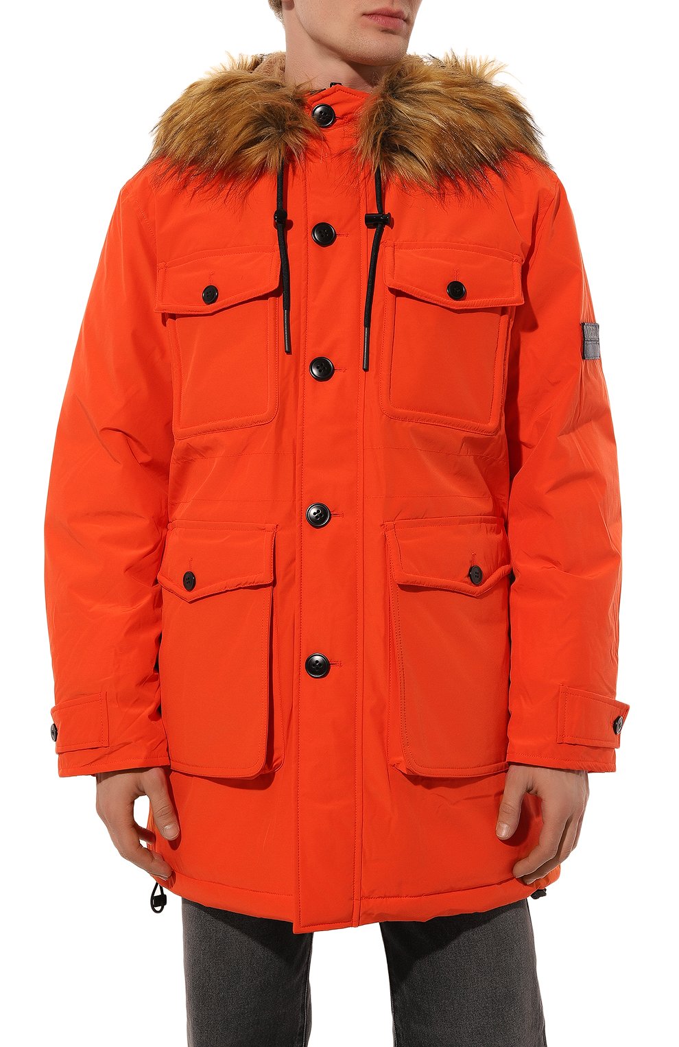 Утепленная парка DIESEL оранжевого цвета по цене 45600 руб., арт. A06284/0IDAP, фото 3 Утепленная парка DIESEL, арт. A06284/0IDAP, фото 3