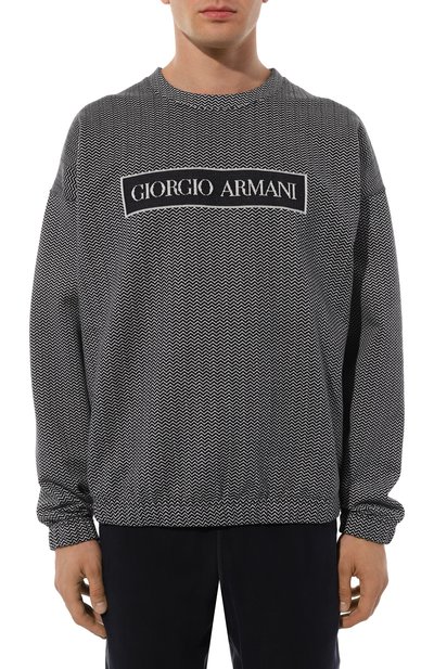 Хлопковый свитшот GIORGIO ARMANI, арт. GM000524/AF12172, фото 3