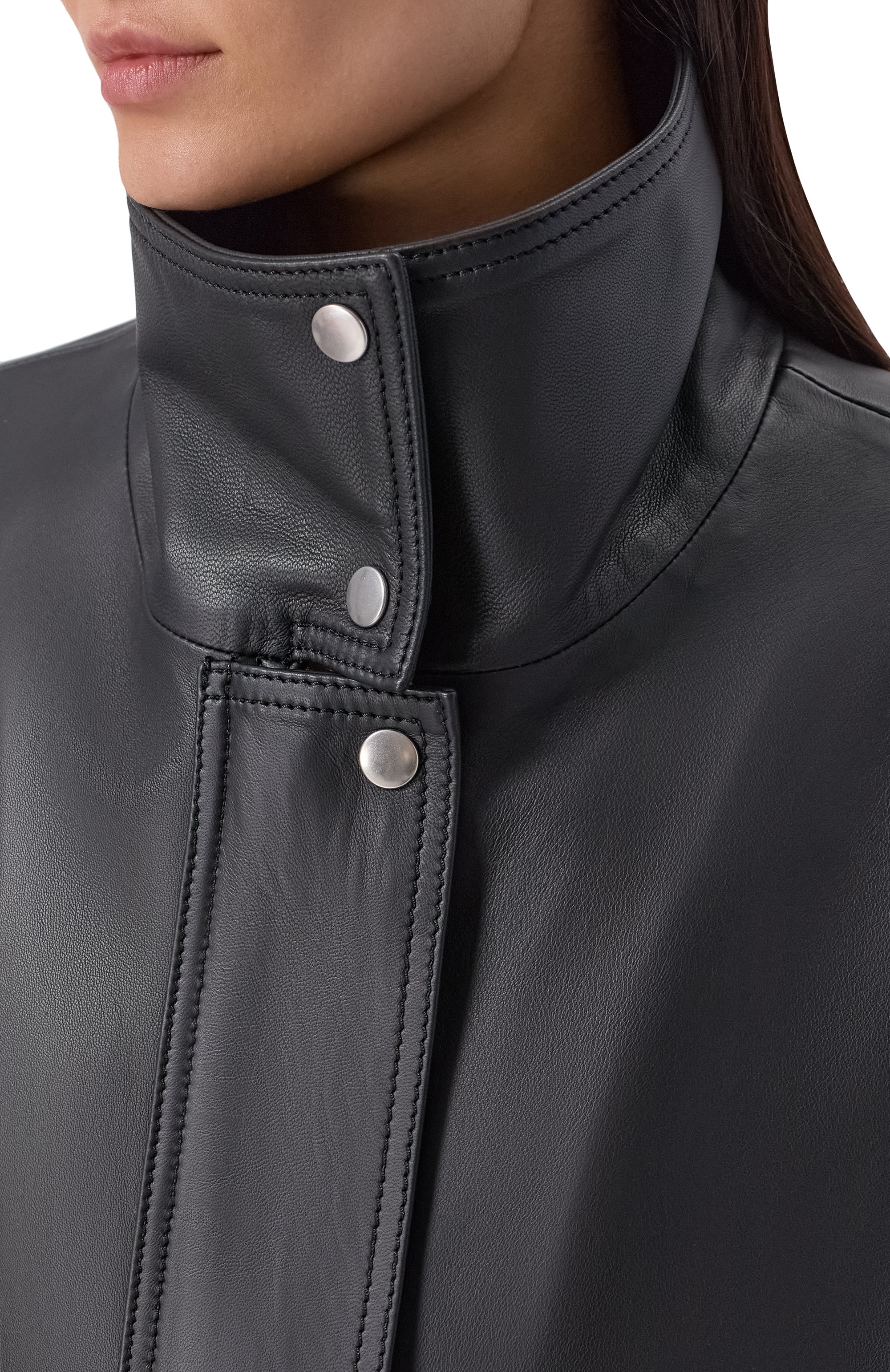 Кожаный бомбер BATS черного цвета по цене 160000 руб., арт. BTSJ_117, фото 5 Кожаный бомбер BATS, арт. BTSJ_117, фото 5