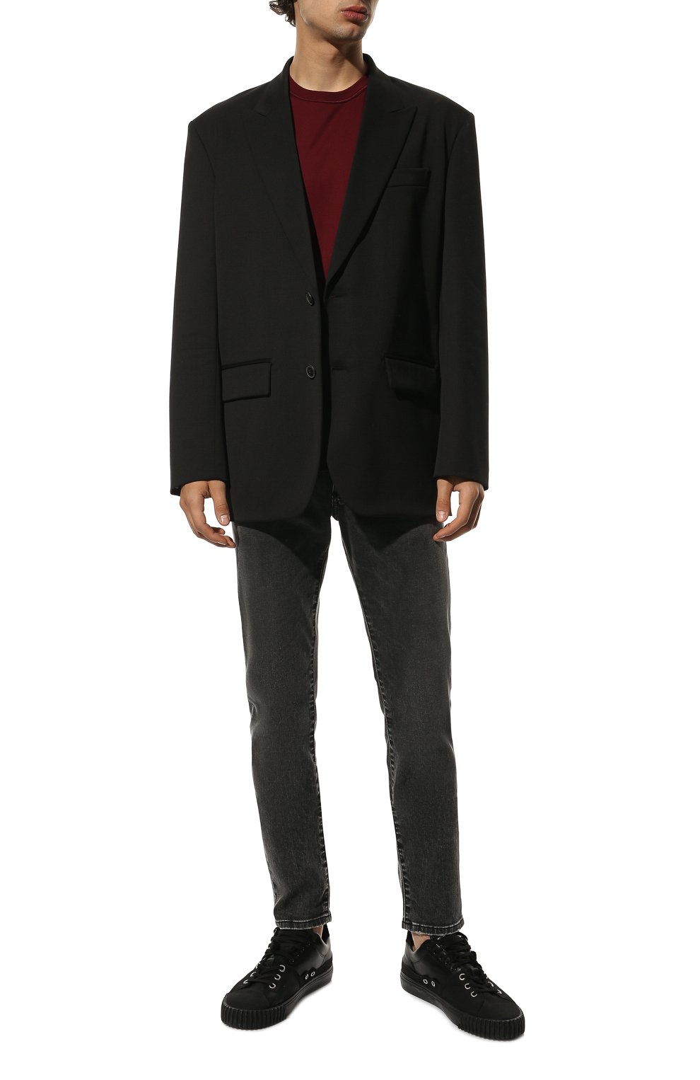 Джинсы slim DOLCE & GABBANA темно-серого цвета по цене 57450 руб., арт. GY07CD/G8C07, фото 2 Джинсы slim DOLCE & GABBANA, арт. GY07CD/G8C07, фото 2