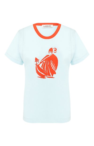 Женская хлопковая футболка LANVIN, арт. RW-T0665J-JR01-P20