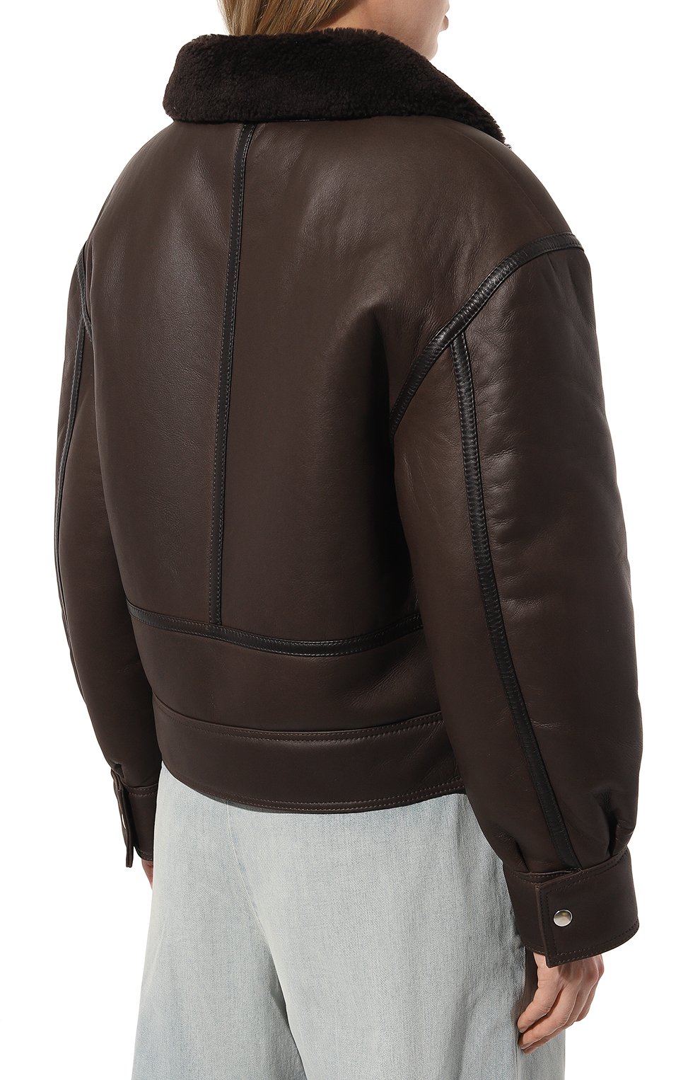 Дубленка из овчины BATS темно-коричневого цвета по цене 110000 руб., арт. OC_001_0, фото 4 Дубленка из овчины BATS, арт. OC_001_0, фото 4