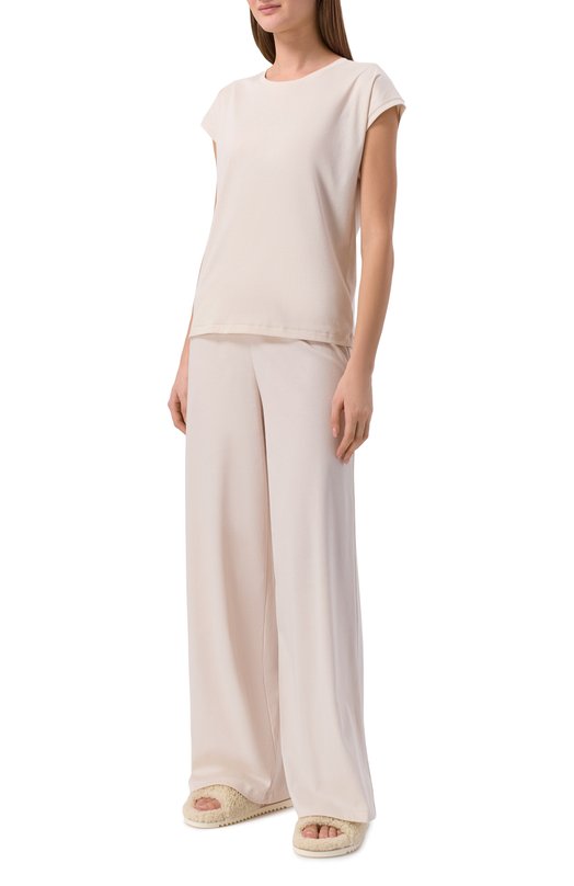 Хлопковая футболка Zimmerli 286-53110 Кремовый  286-53110 Фото 2