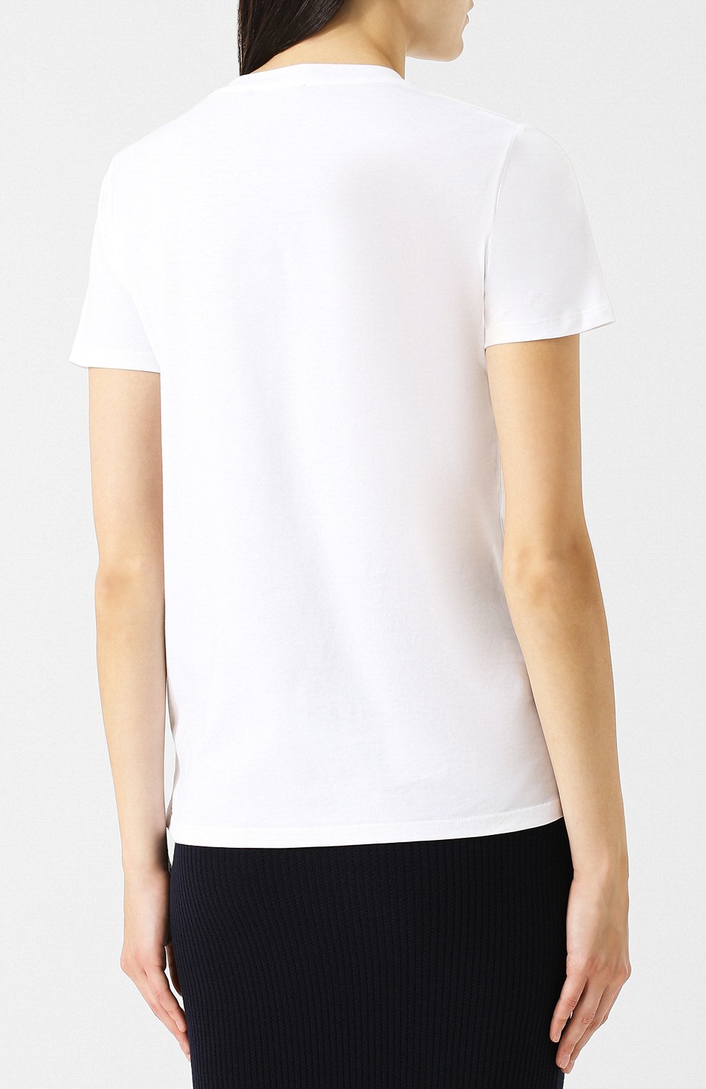 Хлопковая футболка с логотипом бренда и контрастными пуговицами BALMAIN, арт. 148120/326I, фото 4