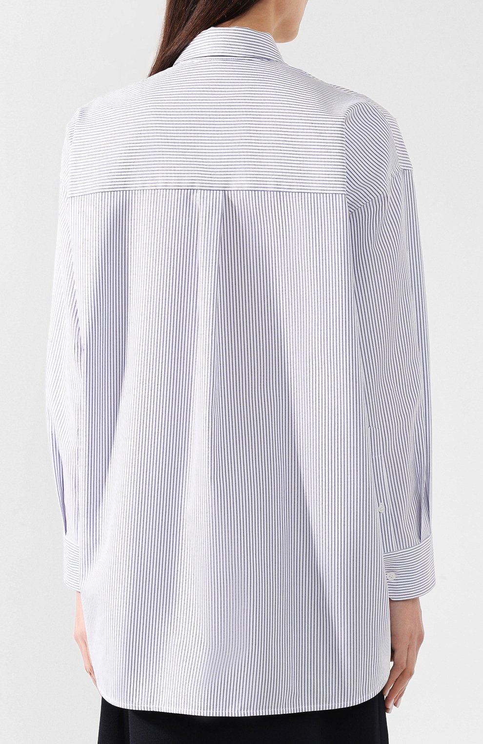 Хлопковая рубашка VICTORIA BECKHAM, арт. SH 0VR 1734B PSS19 0XF0RD STRIPE, фото 4