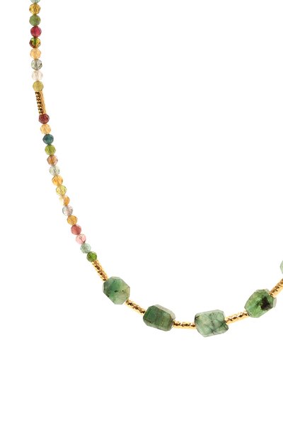 Колье HANKA_IN разноцветного цвета по цене 19650 руб., арт. ELEM-CH-T0UR-EMER-1M, фото 3 Колье HANKA_IN, арт. ELEM-CH-T0UR-EMER-1M, фото 3