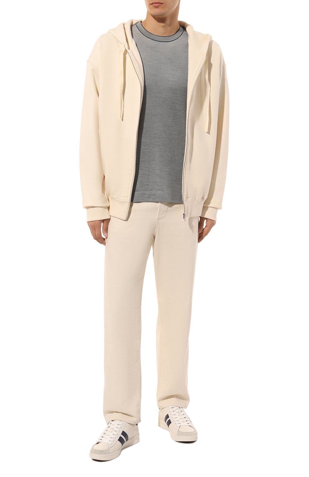 Шелковая футболка ZEGNA серого цвета по цене 123000 руб., арт. UB330A5/B706T05, фото 2 Шелковая футболка ZEGNA, арт. UB330A5/B706T05, фото 2