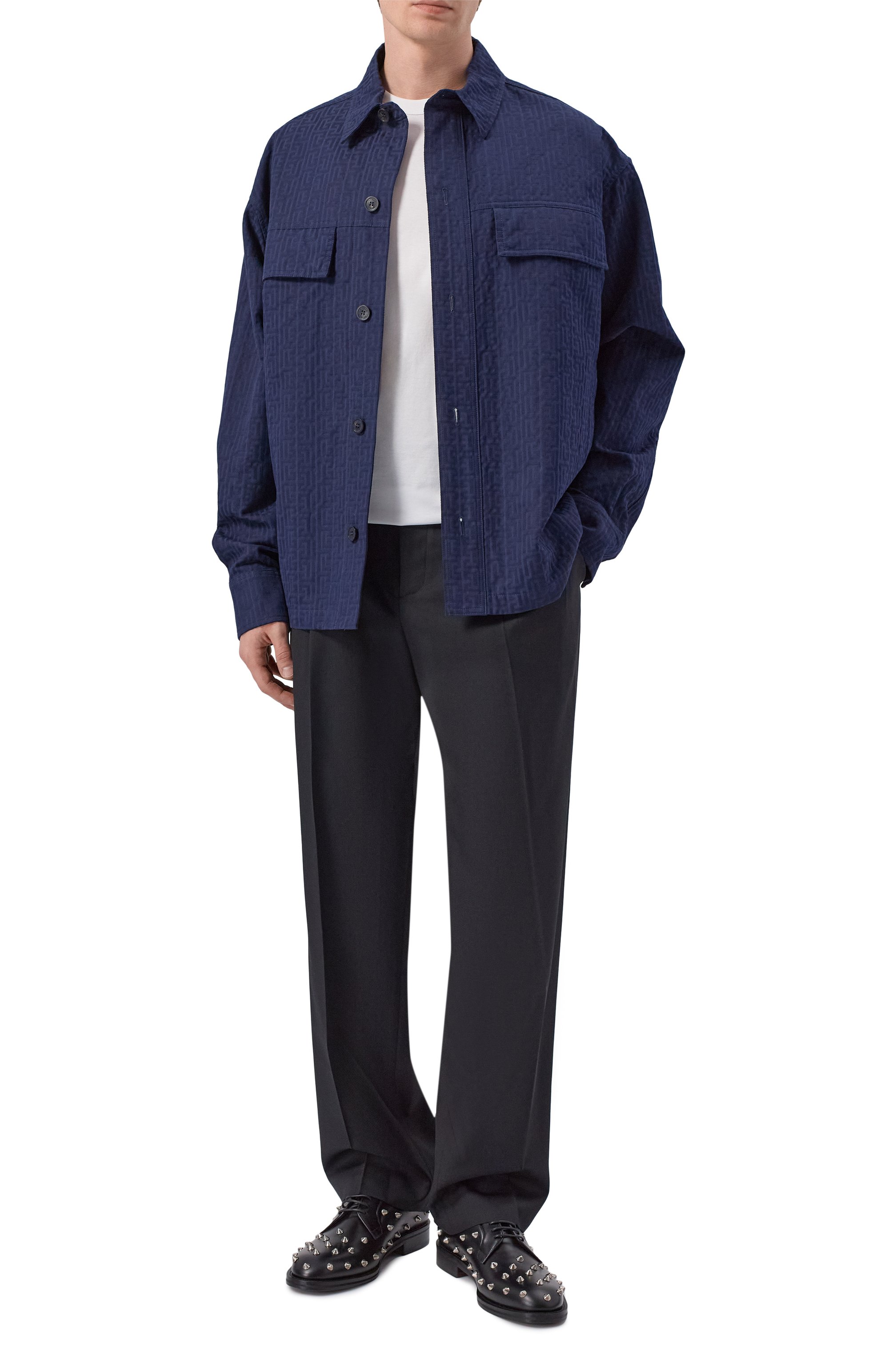 Хлопковая куртка-рубашка BALMAIN, арт. GH1TH881/CG41, фото 2