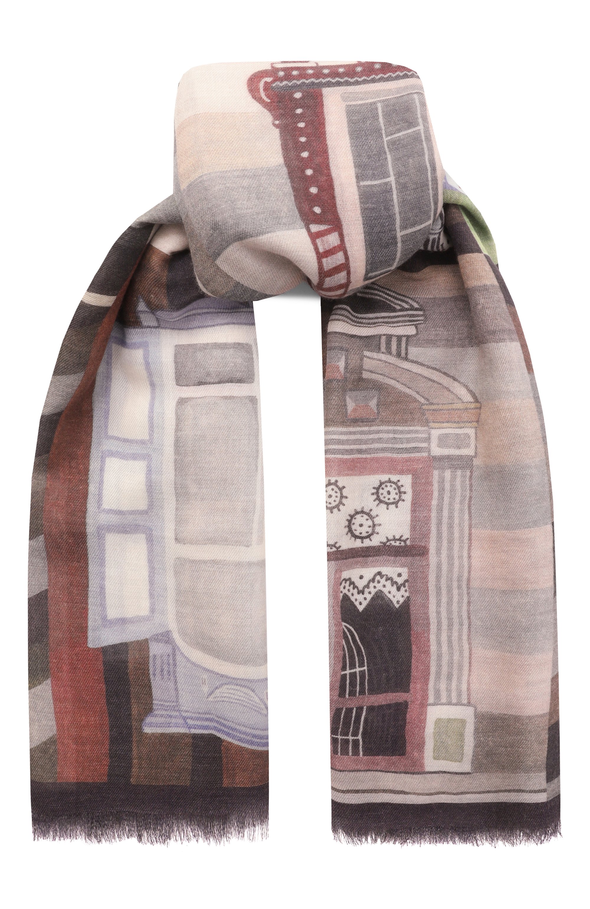 Шаль окна из кашемира и шерсти GOURJI, арт. 91146555/448191117, фото 1