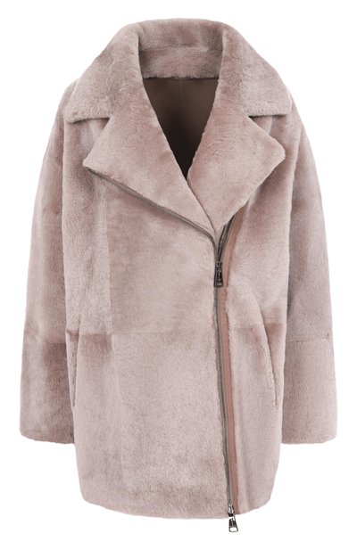 Женская шуба из овчины MANZONI24, арт. 25M1418-S21/48-50