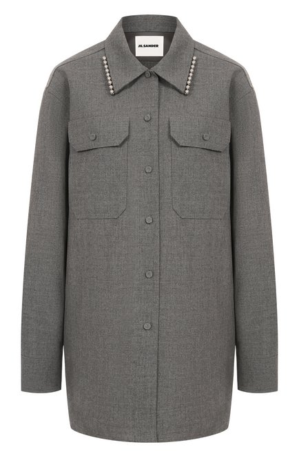 Женская шерстяная рубашка JIL SANDER, арт. J03DL0210/J41557