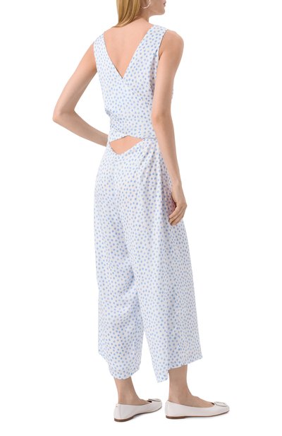 Атласный комбинезон MAX AND MOI голубого цвета по цене 49950 руб., арт. E25CAUDREY, фото 4 Атласный комбинезон MAX AND MOI, арт. E25CAUDREY, фото 4