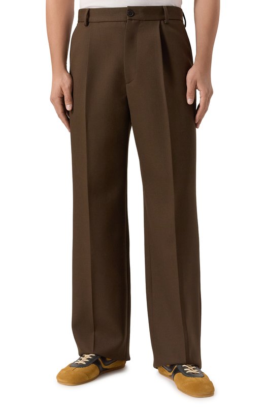 Шерстяные брюки Dries Van Noten 020900-2045-705 Коричневый  020900-2045-705 Фото 3