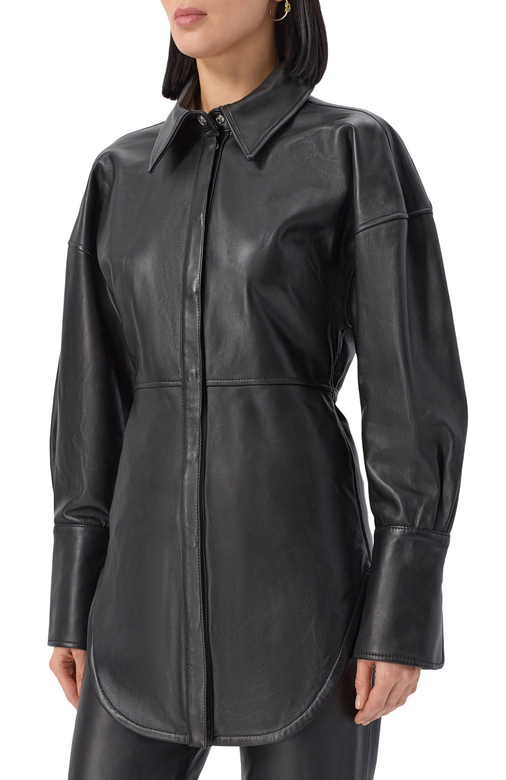 Кожаная рубашка BLUMARINE, арт. 4L087A, фото 3