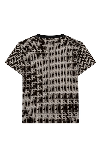 Хлопковая футболка BALMAIN бежевого цвета по цене 24050 руб., арт. BX8R01, фото 2 Хлопковая футболка BALMAIN, арт. BX8R01, фото 2