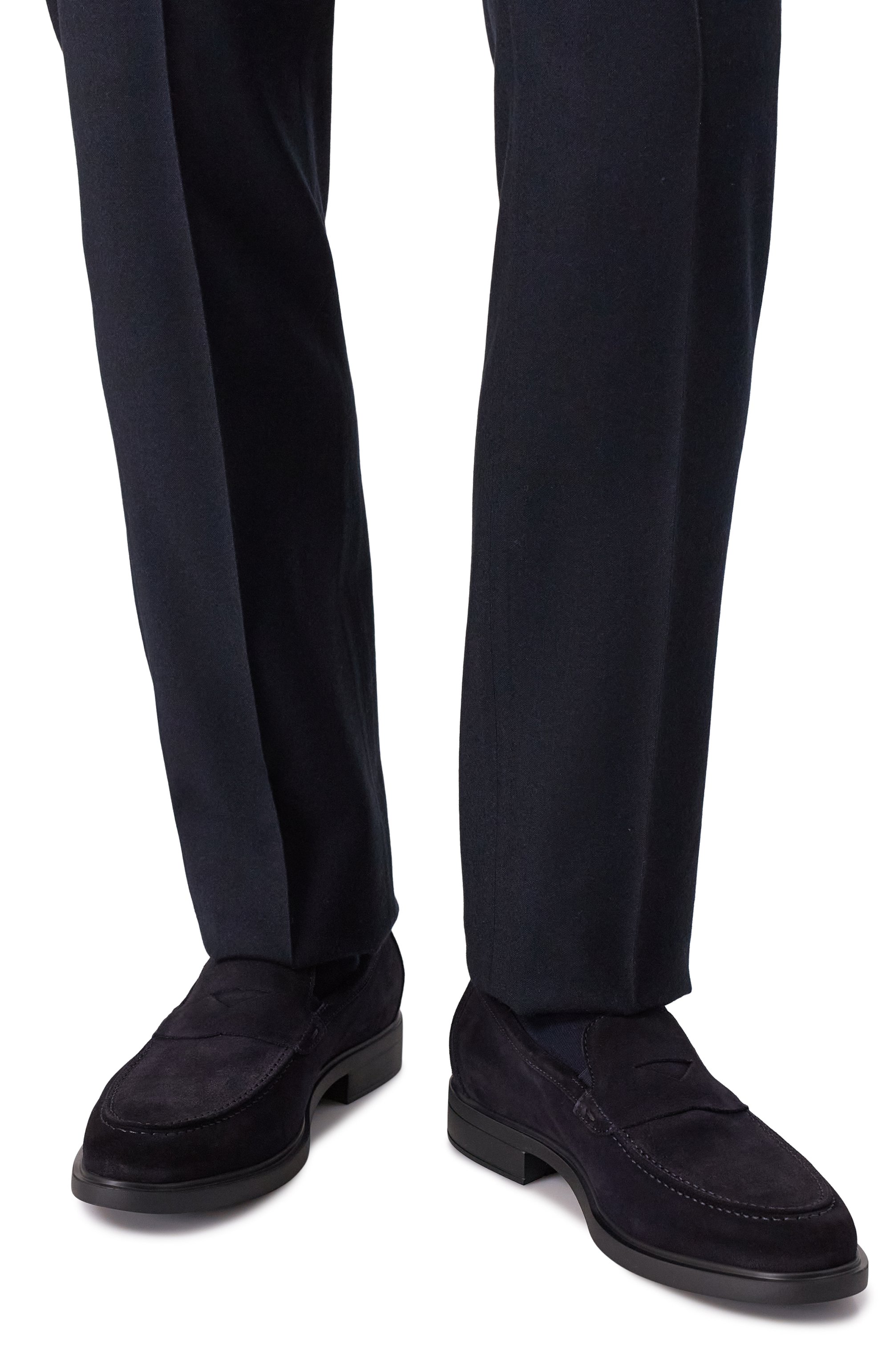 Замшевые пенни-лоферы DOUCAL'S, арт. DU3491MARCUF024N, фото 3