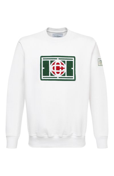 Хлопковый свитшот CASABLANCA, арт. MS21-JTP-001 WHITE-TENNIS C0URT, фото 1