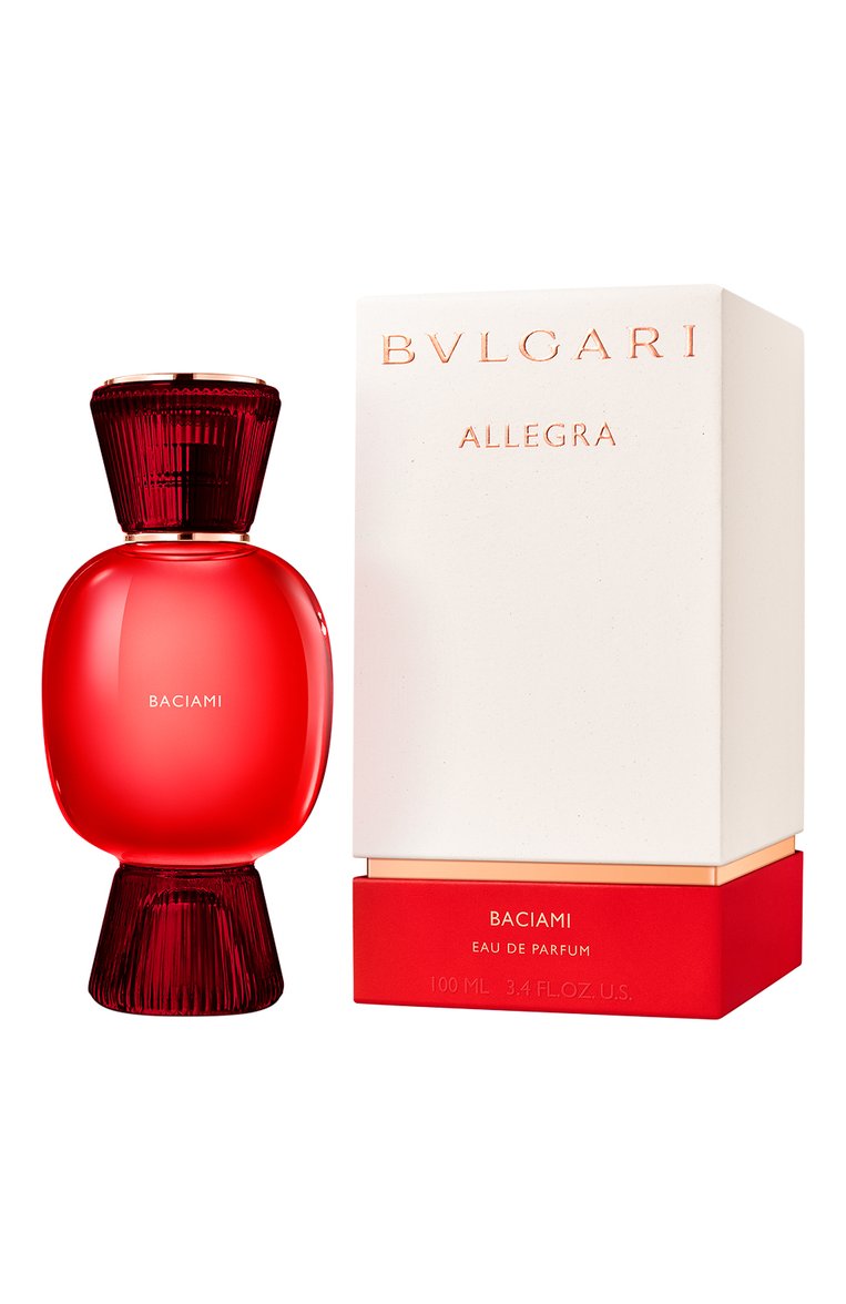 Парфюмерная вода  baciami (100ml) BVLGARI бесцветного цвета, арт. 41603BVL | Фото 2 (Тип продукта - парфюмерия: Парфюмерная вода; Нос: Не проставлено; Региональные ограничения белый список (Axapta Mercury): Не проставлено; Тип аромата: Цветочный; Ограничения доставки: flammable)