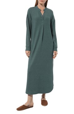 Женская платье LOUIS FERAUD зеленого цвета, арт. 3231355 | Фото 3 (Материал внешний: Синтетический материал, Хлопок; Материал сплава: Проставлено; Нос: Не проставлено)