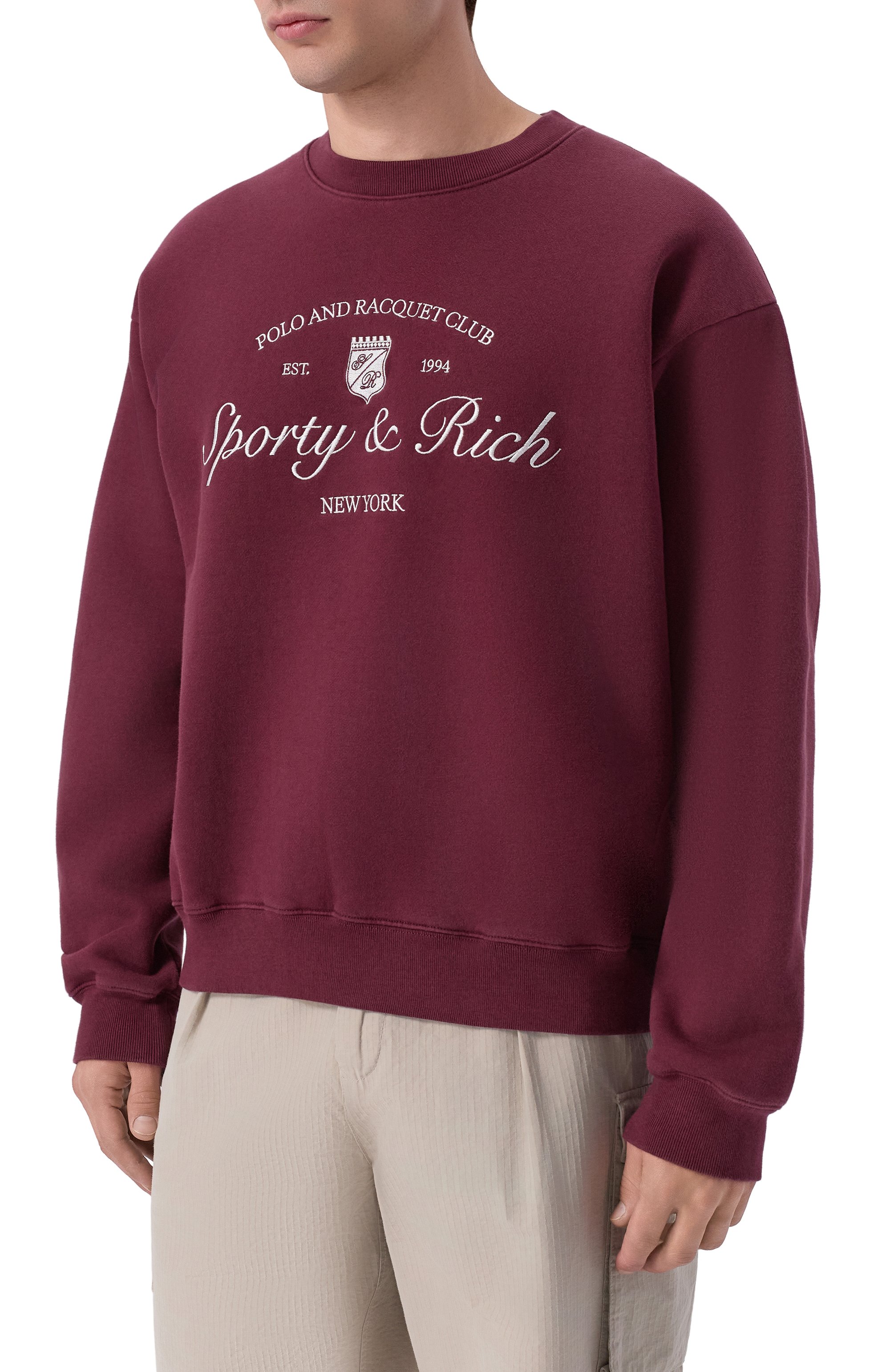 Хлопковый свитшот SPORTY AND RICH, арт. ST09875412RE02, фото 3