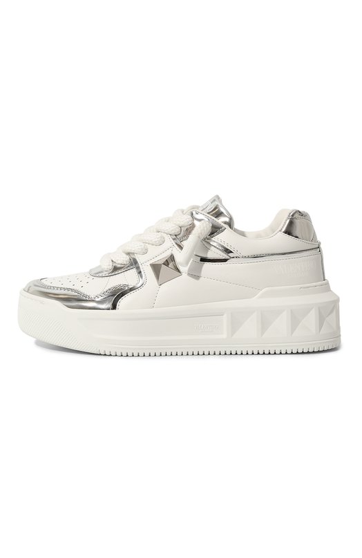 Кожаные кеды One Stud Valentino 3W0S0FQ4/HNB Белый  3W0S0FQ4/HNB Фото 4