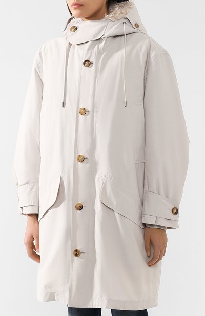 Двусторонняя парка BOTTEGA VENETA белого цвета по цене 663500 руб., арт. 538117/VEVR1, фото 3 Двусторонняя парка BOTTEGA VENETA, арт. 538117/VEVR1, фото 3