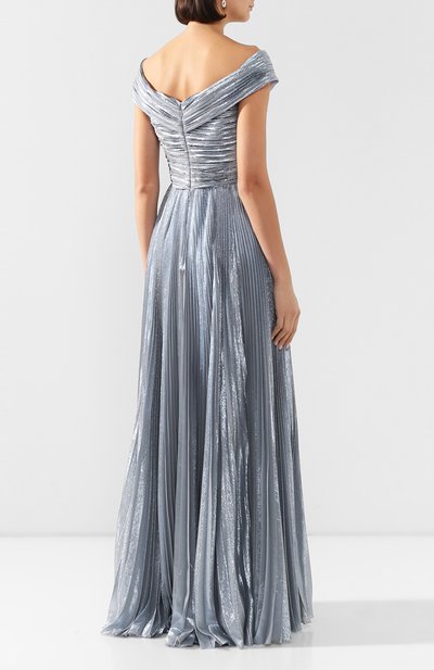Платье-макси ZUHAIR MURAD серебряного цвета по цене 499500 руб., арт. DRR20025/CHLU002, фото 4 Платье-макси ZUHAIR MURAD, арт. DRR20025/CHLU002, фото 4