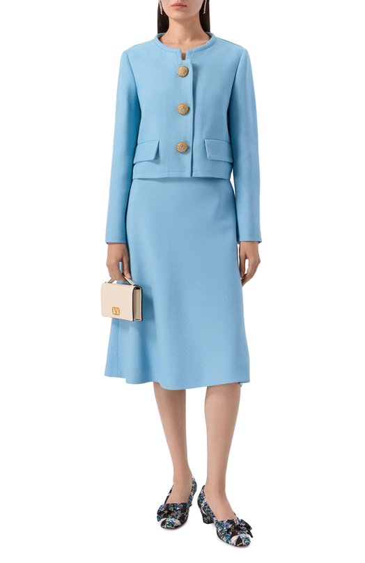 Жакет из вискозы Valentino 7B3CE4K0/98T Голубой  7B3CE4K0/98T Фото 2