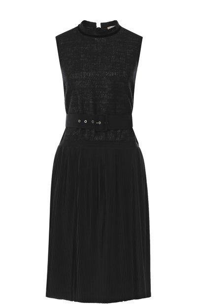 Платье-миди с плиссированной юбкой и поясом MONCLER, арт. C2-093-68102-80-549L2, фото 1