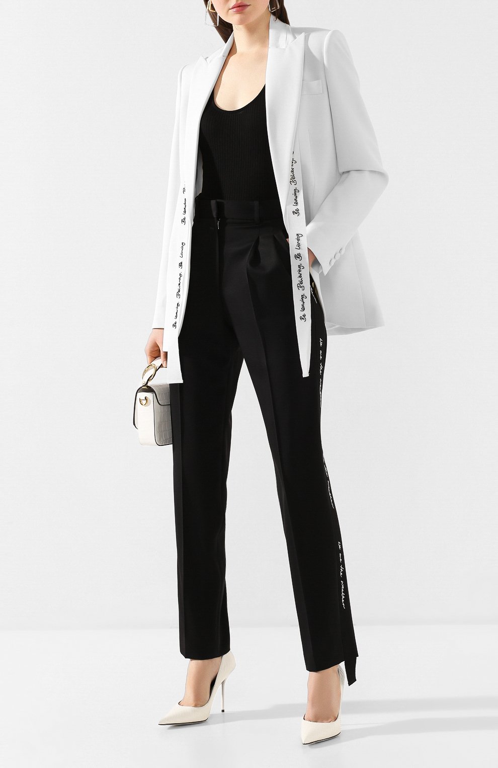 Шерстяные брюки STELLA MCCARTNEY черного цвета по цене 71900 руб., арт. 600504/SFB18, фото 2 Шерстяные брюки STELLA MCCARTNEY, арт. 600504/SFB18, фото 2