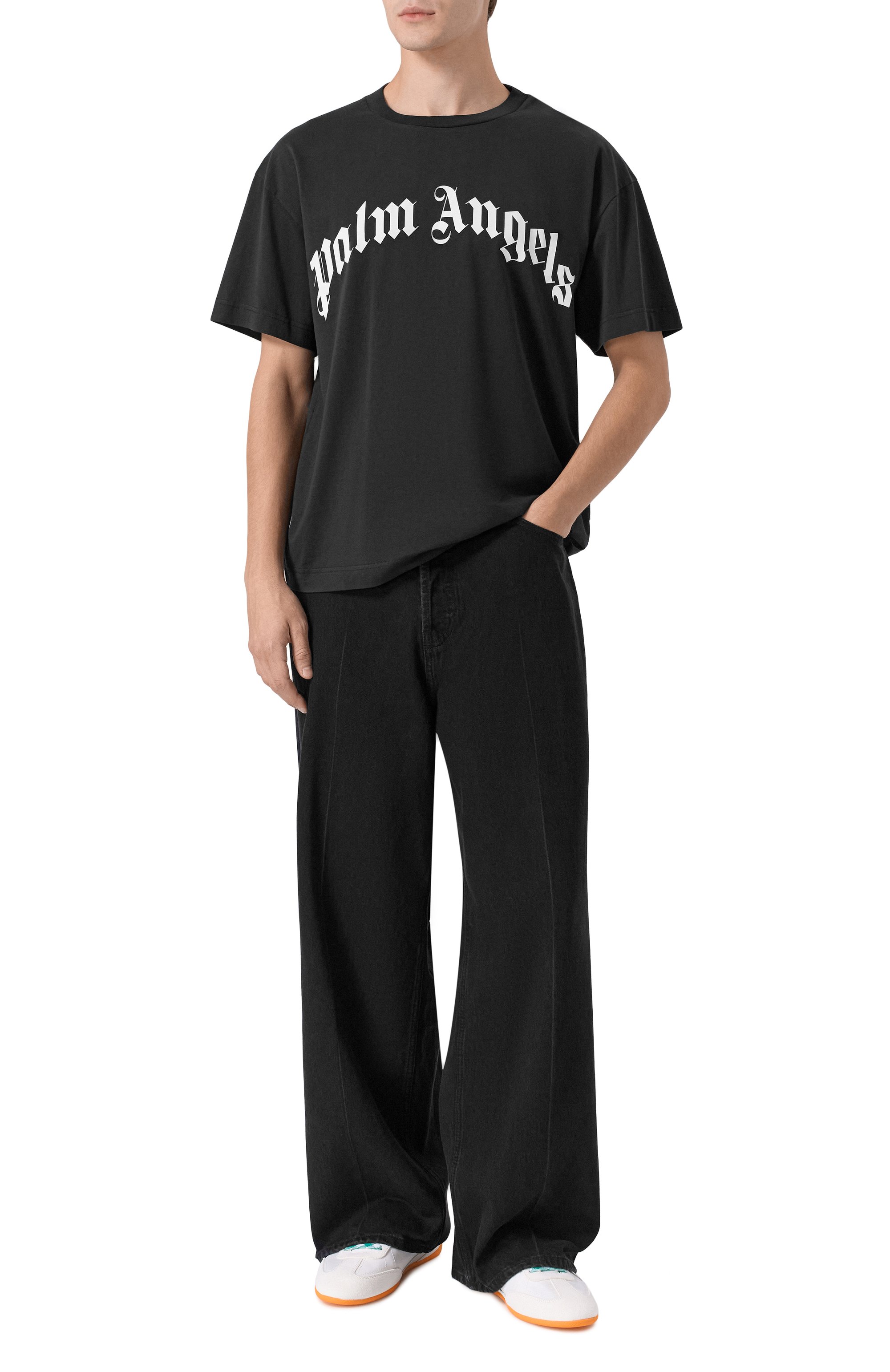 Хлопковая футболка PALM ANGELS, арт. PMAA109F25JER003, фото 2