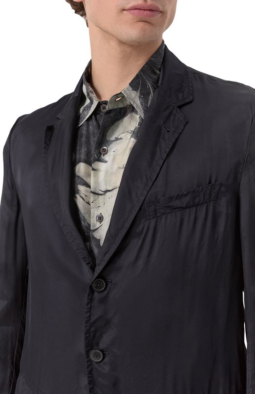 Пиджак из вискозы Dries Van Noten 251-020414-1427 Синий  251-020414-1427 Фото 7